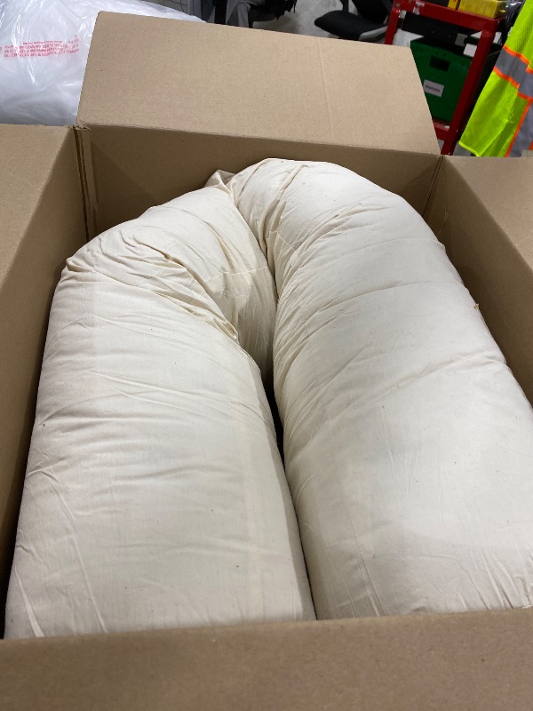 Photo 1 of Body Pillow - Adjustable Bolster Pillow for Bed with Removable Cover - Body roll Pillow Maternity Pillow - White