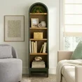 Photo 1 of Better Homes & Gardens Juliet Narrow Arch Bookcase, Deep Green and Light Honey