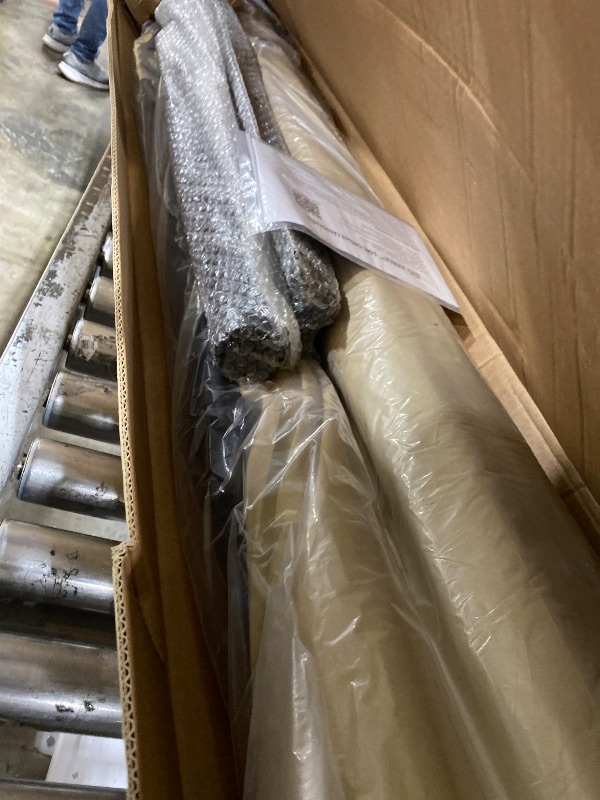 Photo 1 of 10 ft. Market Offset Outdoor Patio Umbrella in Tan