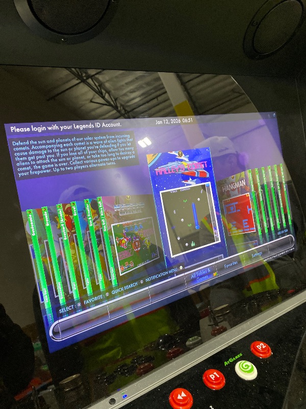 Photo 1 of AtGames Legends Ultimate Arcade, Full Size Game Machine, Home Arcade, Classic Retro Video Games, 300 Licensed Arcade and Console Games, Action Fighting Puzzle Sports & More, WiFi, HDMI, Bluetooth