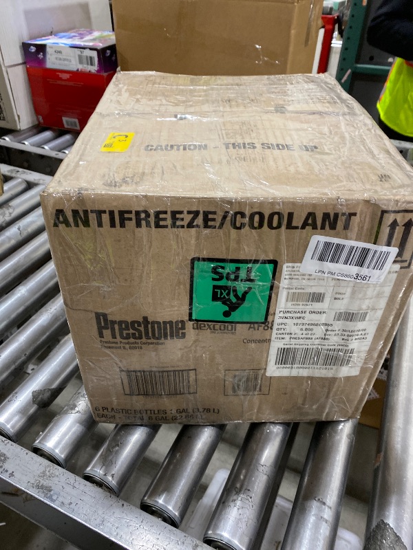Photo 1 of Prestone Dex-Cool Antifreeze and Coolant Concentrate, 1 Gallon, Pack of 6