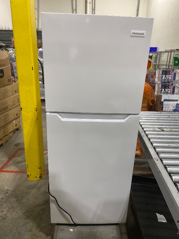 Photo 1 of Frigidaire 10.1 Cu. Ft. Compact ADA Top Freezer Refrigerator in White with Electronic Control Panel, Reversible Door Swing, ENERGY STAR