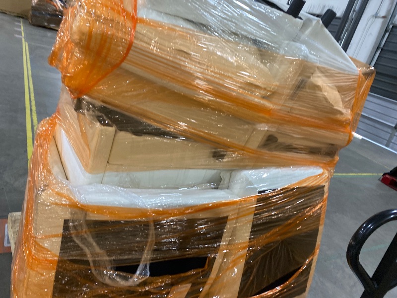 Photo 1 of Ball & Cast Modular Sectional Sofa with Movable Ottoman and 4 Pillows,3 Seater L Shaped Comfy Cloud Couch W/Deep Seat,DIY Combination,Chenille Upholstered Sofa for Living Room,Apartment,Beige,105"