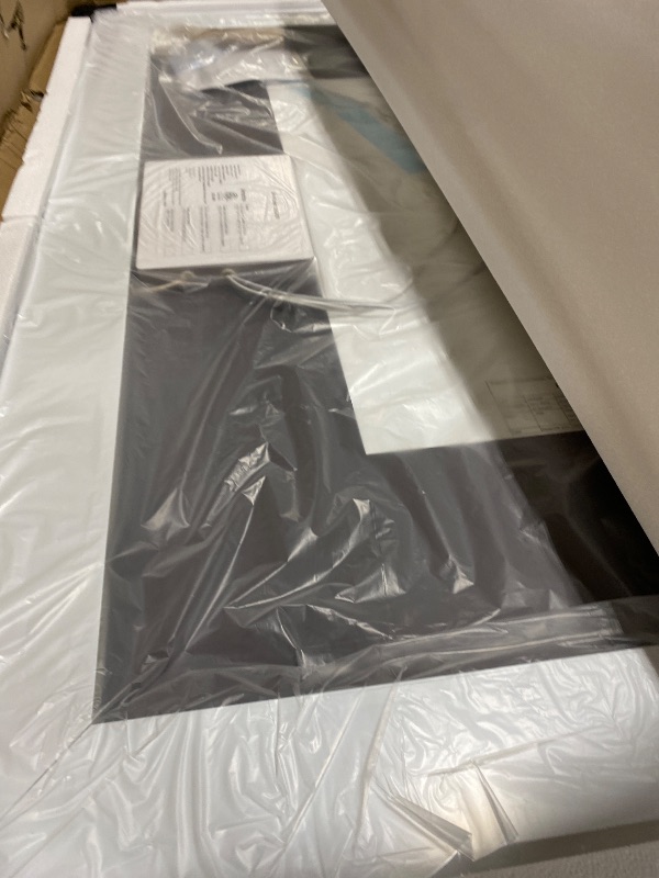 Photo 1 of Amorho 55" X36" LED Bathroom Mirror Black Framed, Front Light and Backlit, Stepless Dimmable, Anti-Fog, Shatter-Proof, Memory, 3 Colors, Double LED Vanity Mirror