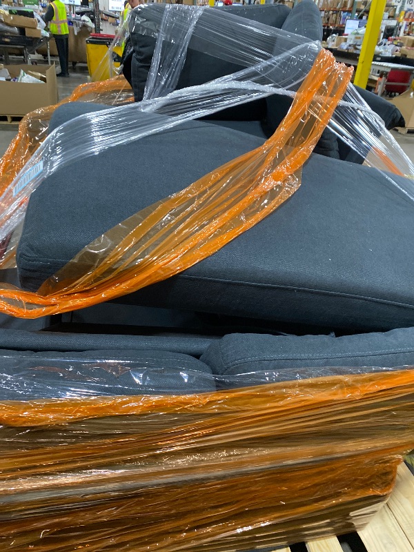 Photo 1 of Trygoal Sectional Sleeper Sofa with Pull Out Bed, L Shaped Pull Out Couch with Storage Chaise, 5 Seats Convertible Couch Bed for Apartment, Living Room, Dark Gray