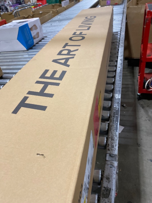 Photo 1 of Bed Frame with Upholstered Headboard Wooden Slats Support, Fully Upholstered Mattress Foundation KING