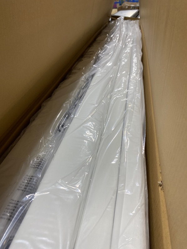 Photo 1 of Bed Frame with Upholstered Headboard Wooden Slats Support, Fully Upholstered Mattress Foundation KING