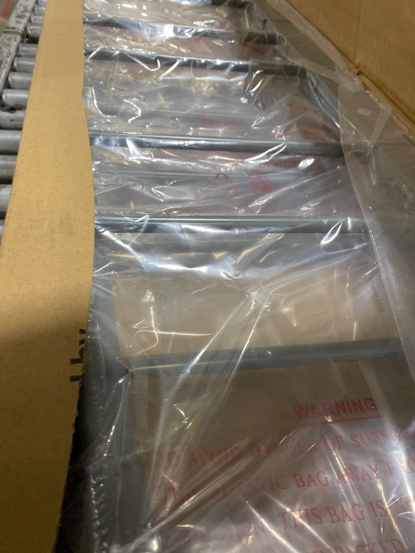 Photo 1 of Garvee Bunk Bed Twin Over Twin with Ladder and Arched Guardrail, Heavy Duty Bunkbeds Frame with Sturdy Steel Slats Support for Kids Boys Girls, Space-Saving, No Box Spring Needed, Gray