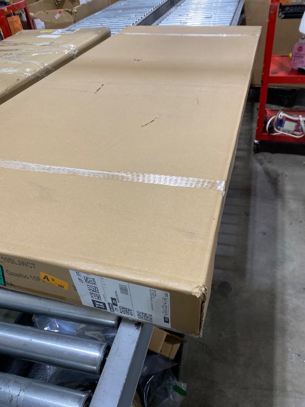 Photo 1 of GarveeLife 10 ft x12 ft Hardtop Gazebo for All Weather, Double Polycarbonate Sheets Roof, Aluminum Alloy Frame, Net, and Curtain, Permanent Building for Patio, Deck, Backyard, Lawn, and Garden, Gray