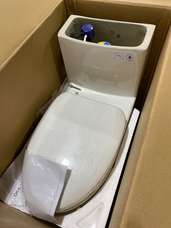 Photo 1 of HOROW HR-ST076WD Dual Flush Elongated Toilet with Soft Close Seat, High-Efficiency Supply, Standard Bathroom Toilet 12" Rough-In, White Finish