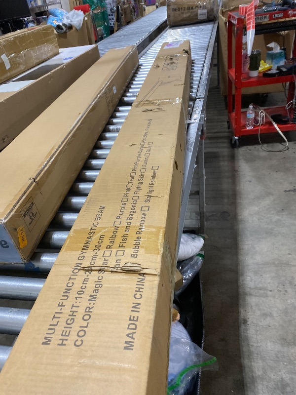 Photo 1 of FC FUNCHEER Adjustable balane Beam for Kids - 8FT Gymnastics Beam - high and Low Floor Beam for All Gymnastic Levels-Professional Gymnastic Equipment for Home and Gym Center (Gradient Rainbow, 7"-17")