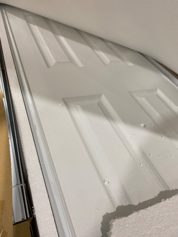 Photo 1 of BARNSMITH 48x80 in 6-Panel Bypass Sliding Closet Door, Steel Frame White Primed Bypass Door with Top & Bottom Track Hardware Kits, Paintable and Lightweight