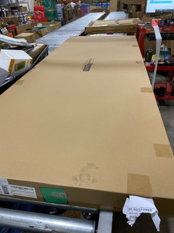 Photo 1 of BARNSMITH 48x80 in 6-Panel Bypass Sliding Closet Door, Steel Frame White Primed Bypass Door with Top & Bottom Track Hardware Kits, Paintable and Lightweight