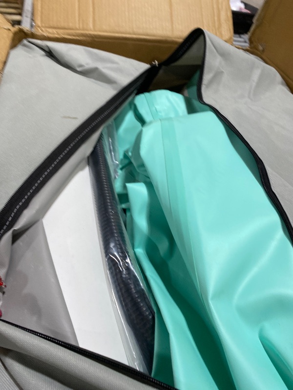 Photo 1 of UTOBSPORT Inflatable Floating Dock 8X8 FT Floating Rafts with Water Ramp & Water Hammock Floating Island/Floating Platform, Wood Grain Non - Slip Surface, Ideal for Pool, Ocean, Lakes (Mint Green)