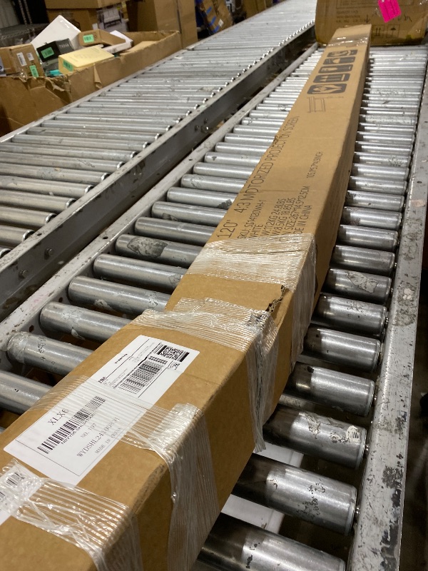 Photo 1 of YODOLLA 120 inch Projector Screen Motorized,4:3 HD Retractable Electric Projector Screen 4K 3D Wall Mounted Ceiling Automatic Projection Screen Drop Down with Remote Movie Screen for Indoor Outdoor