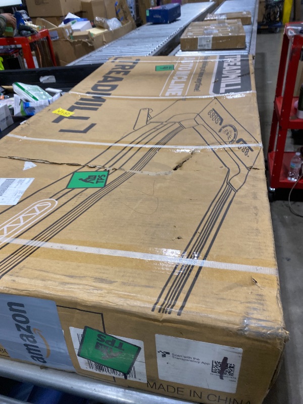 Photo 1 of TRAILVIBER Walking Pad Treadmill with 12% 9-Level Auto Incline, 450 lbs Capacity RGB LED Screen, Bluetooth Speaker Under Desk Treadmill, Compact Treadmills for Home Hiking, Black