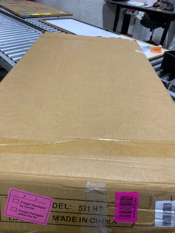 Photo 1 of Arulvmrn Makeup Vanity Desk with Mirror and Lights, 43.3'' Glass Tabletop Vanity Table with 5 Drawers & Shelves,Big Vanity Set for Bedroom, Walnut