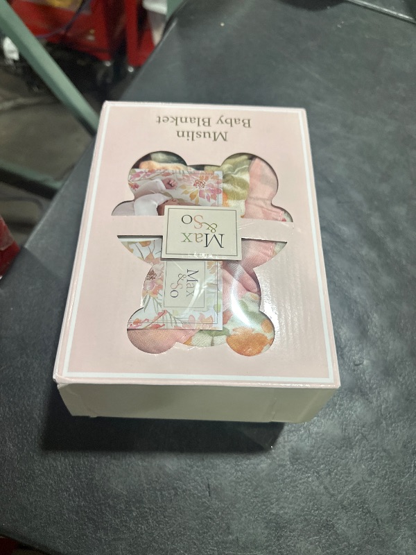 Photo 1 of 100% Cotton Muslin Baby Blanket - Large Reversible Receiving Blankets for Baby Girls, Soft & Lightweight, Perfect Muslin for Newborns, Infants & Toddlers, 7 Layers Design, Machine Washable, Pink