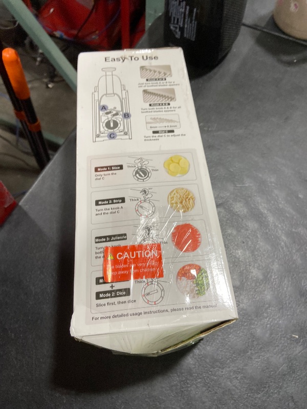 Photo 1 of ONCE FOR ALL Upgrade Safe Mandoline Slicer Plus, Adjustable Vegetable Food Chopper Potato Fries French Fry Cutter, Detachable Blade, Kitchen Chopping Artifact, New Kitchen Gift (DarkGray)