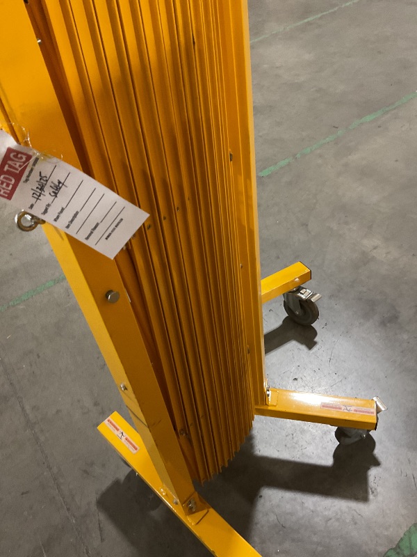 Photo 1 of Global Industrial™ Folding Safety Barricade Gate with Sign, 20' Expanded Length