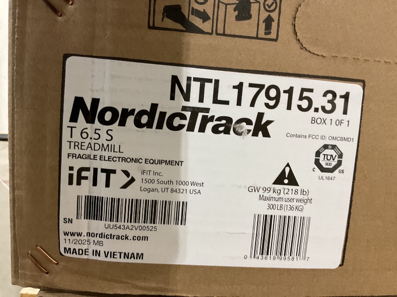 Photo 1 of NordicTrack T 6.5 S; Treadmill for Running and Walking with 5” Display and SpaceSaver Design