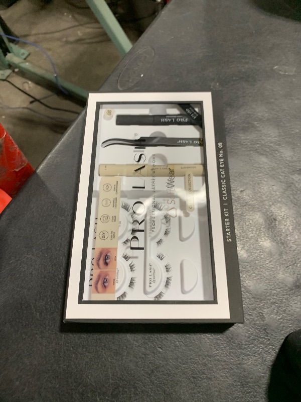 Photo 1 of Pro Lash SoftWear Starter Lash Clusters Kit - Seamless, Lightweight Lashes - 7-Day Eyelash Extensions - 3 Sets of False Eyelashes Plus Adhesive, Remover, Tweezers - Classic Cat Eye No. 08 Black