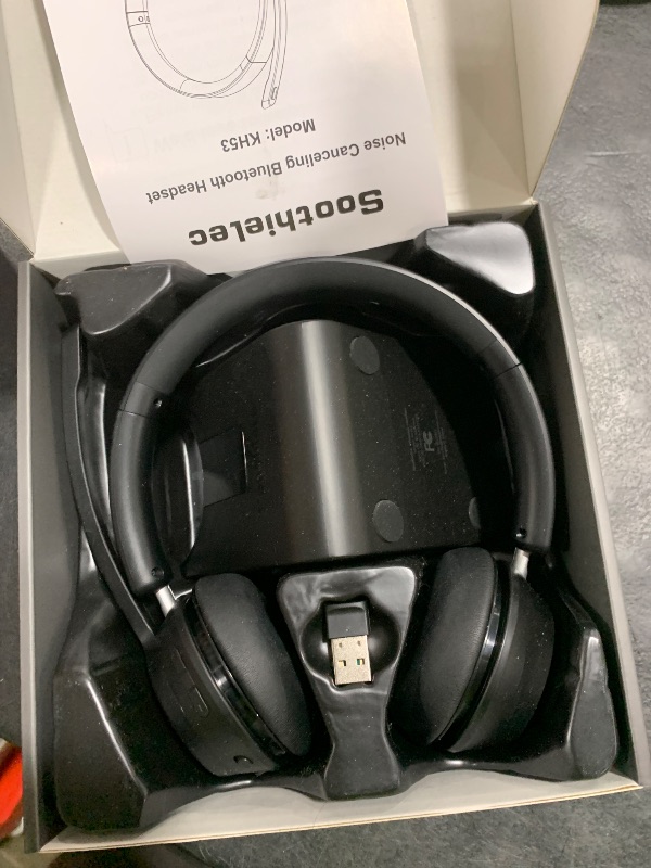 Photo 1 of (Upgraded Version) Wireless Headset, Bluetooth Headset with Noise Cancelling Microphone, Best Headphones with Mic Mute & USB Dongle for PC/Computer/Laptop/Cell Phones/Remote Work/Call Center