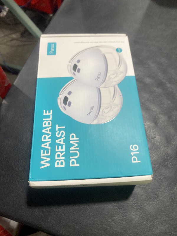 Photo 1 of Paruu Hands Free Breast Pump P16, Wearable Breast Pump Electirc Portable with 4 Modes & 12 Levels, Max 309mmHg Strong Suction 19/21/24mm Flange Inserts Wearable Breastfeeding Pump, 2 Pack White