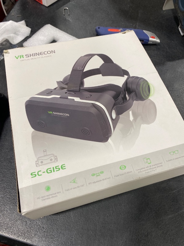 Photo 1 of SENYHPHC VR Headset for iPhone & Android Phone, HD 3D Virtual Reality Headset with Remote Controller, Kids & Adults Adjustable VR Glasses for Movies, Games, Phone Compatible 4.7-7 inch