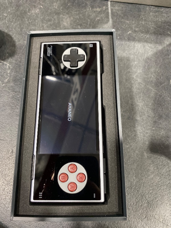 Photo 1 of AYANEO Pocket Micro Classic Android Handheld - 3.5" Borderless IPS Screen Retro Game Console | Helio G99 Processor | 8GB+256GB | 2600mAh Battery | CNC Aluminum Body | AYASpace | Retro Gray