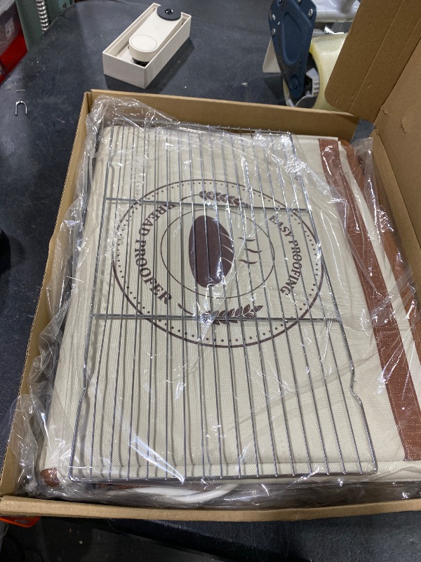 Photo 1 of ?Bread Proofing Box with 6 Temperature Settings(50-122?) & 48H Timer, Foldable Dough Proofer with Metal Rack, Folding Sourdough Proofing Box for Bread Baking, Pizza, Yogurt, Kombucha, Wine