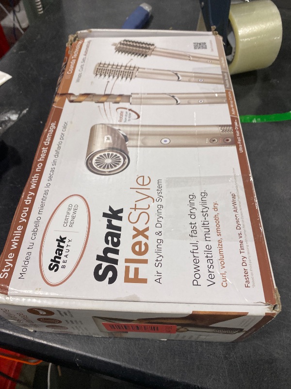 Photo 1 of Shark HD430REF (Refurbished) FlexStyle Air Styling & Drying System, Powerful Hair Dryer Brush & Multi-Styler with Auto-Wrap Curlers, Paddle Brush, Oval Brush, Concentrator Attachment, Stone (Renewed)