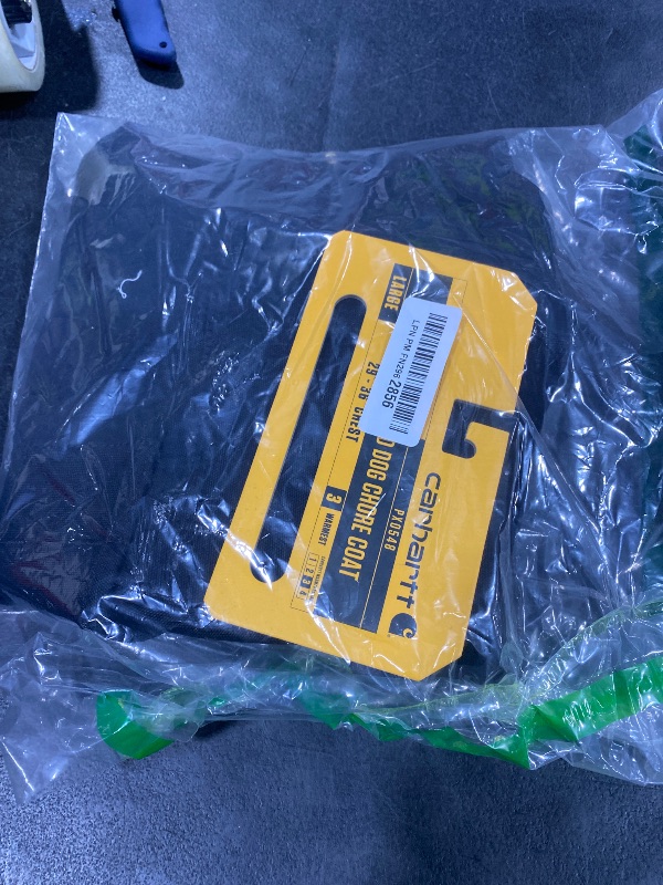 Photo 1 of Carhartt Firm Duck Insulated Dog Chore Coat, Durable Weather Resistant Jacket for Cold and Windy Conditions, Black, Large