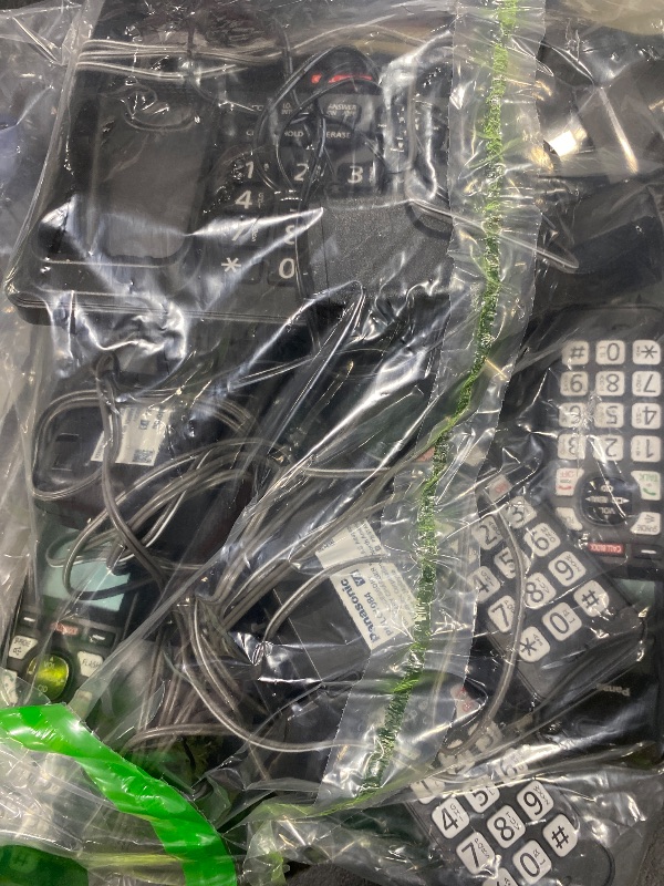 Photo 1 of Panasonic Cordless Phone with Advanced Call Block, Link2Cell Bluetooth, One-Ring Scam Alert, and 2-Way Recording, Answering Machine, 4 Handsets - KX-TGF944B (Black)