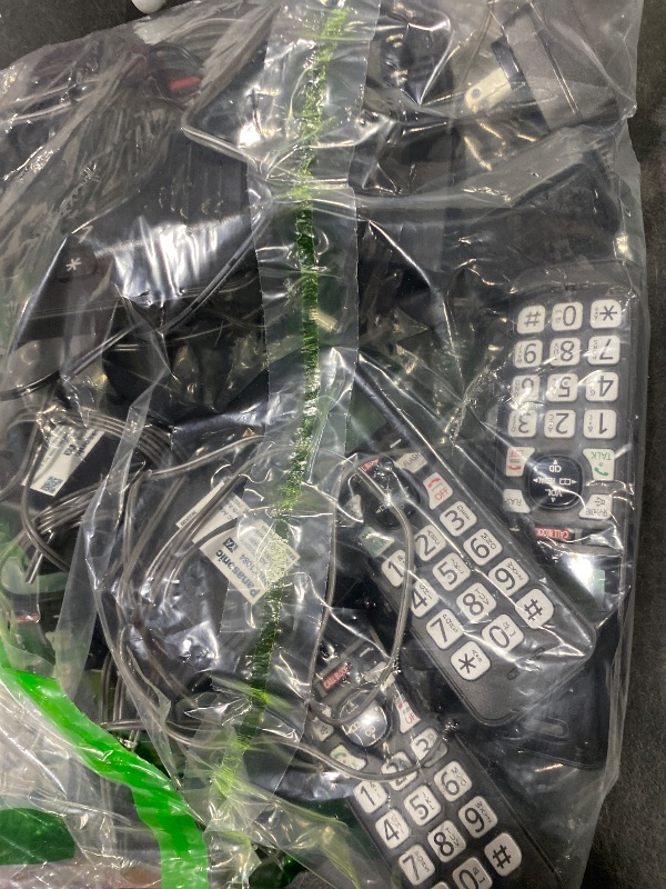 Photo 1 of Panasonic Cordless Phone with Advanced Call Block, Link2Cell Bluetooth, One-Ring Scam Alert, and 2-Way Recording, Answering Machine, 4 Handsets - KX-TGF944B (Black)