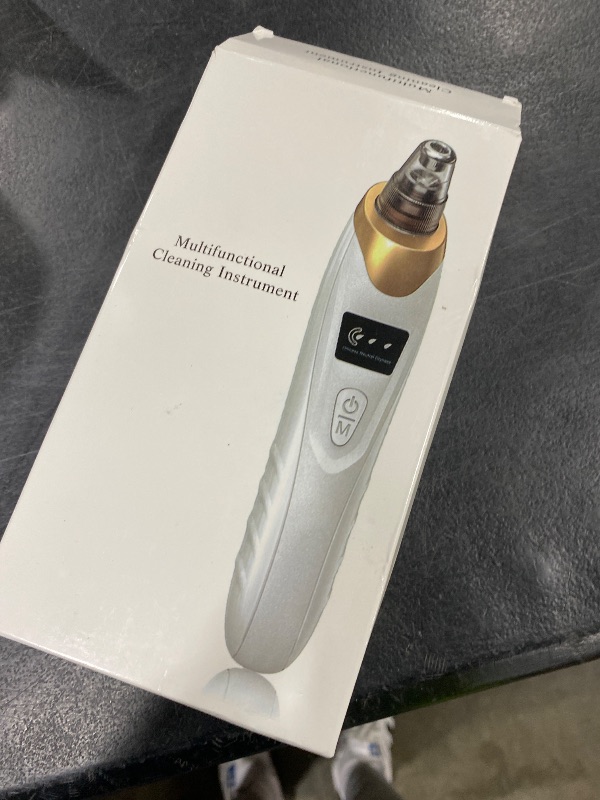 Photo 1 of **INCOMPLETE** 2026 Pore Vacuum, USB Rechargeable Blackhead Remover Vacuum,3 Levels Adjustable Pore Vacuum Blackhead Remover, with 5 Suction Power,6 Probes,Face Vacuum Pore Cleanser for Women & Men-White