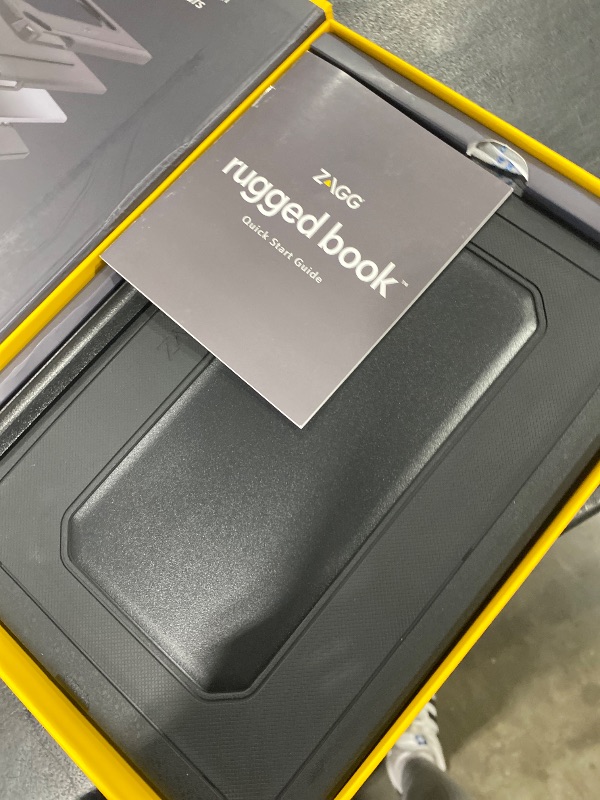 Photo 1 of ZAGG Rugged Book Detachable Case with Magnetic-Hinged Backlit Keyboard for iPad Air/Air 2/9.7/9.7 Pro - Multi-Device Bluetooth Pairing - USB-C to USB-C Cable Included, Black