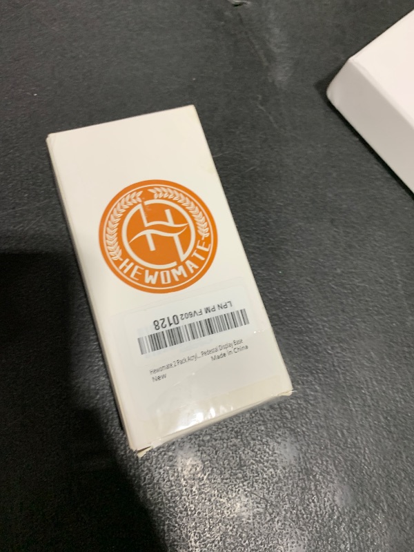 Photo 1 of Hewomate Acrylic Round Display Block, 2 Pieces 3 x 3 x 1 Inches Edge Polished Clear Display Pedestal Display Base