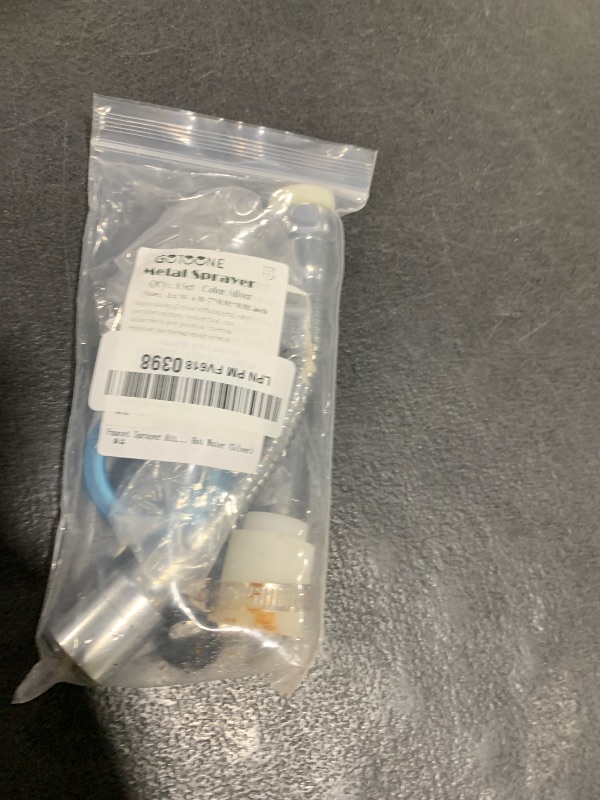 Photo 1 of 7 inch Metal Hose Faucet Sprayer Attachment Goose Neck Kitchen Sink Aerators Polished Chrome For Cold Hot Water (Silver)