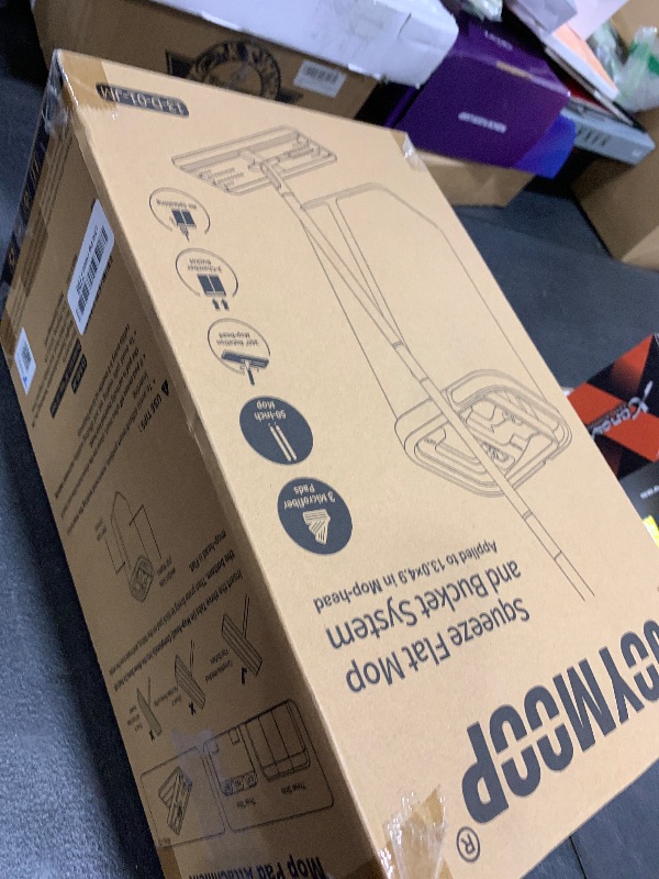 Photo 1 of JOYMOOP Bucket with Wringer Set, with 3 Washable Microfiber Pads, Wet and Dry Use, Floor Cleaning System