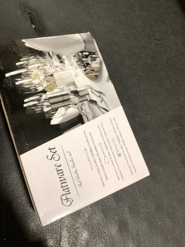 Photo 1 of HaWare Heavy Duty Silverware Set, 60-Piece Stainless Steel Flatware Cutlery for 12, Modern & Elegant Design Includes Knives/Forks/Spoons, Mirror Polished and Dishwasher Safe