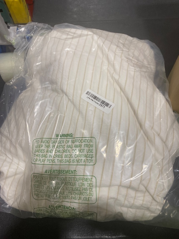 Photo 1 of MooMee Bedding Sheet Set 100% Washed Cotton Linen Like Textured Breathable Durable Soft Comfy (Solid Light Blueish Grey, King)