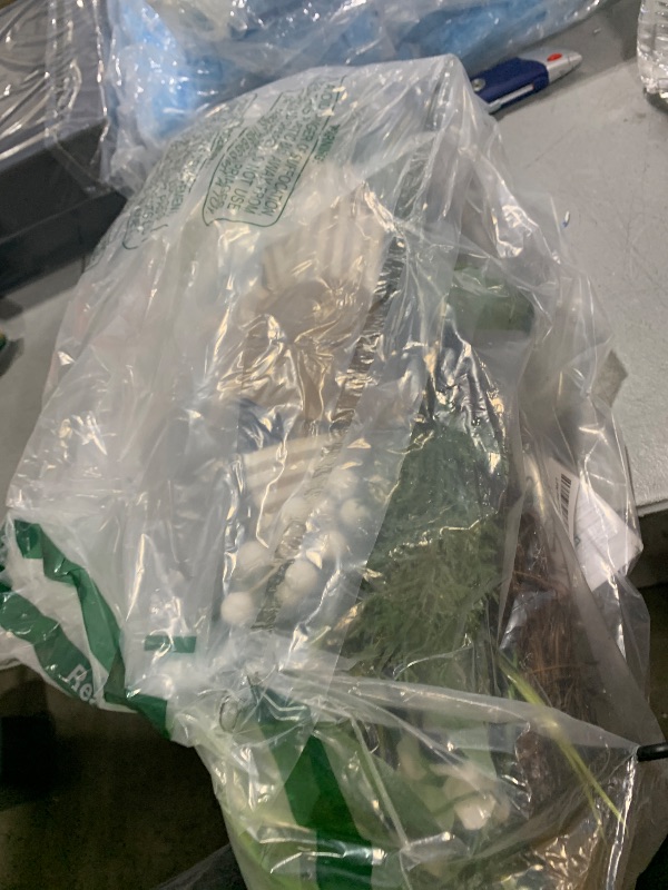 Photo 1 of Candle Holder Centerpiece for Table,3 Wick Candle Holder with Artificial Gypsophila Flower,Artificial Eucalyptus Leaves Magnolia Holly Berries and Striped Bow for Table Centerpiece Decor,Dining Room