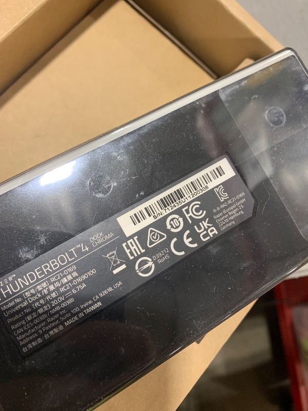 Photo 1 of Razer Thunderbolt 5 Dock Chroma: 11 Port Docking Station with M.2 SSD Slot - 120Gbps Transfer Speeds - 3X 4K Displays at 144 Hz on TB5/4 Laptops - 140W PD Charging - Active Cooling - TB Share - Black