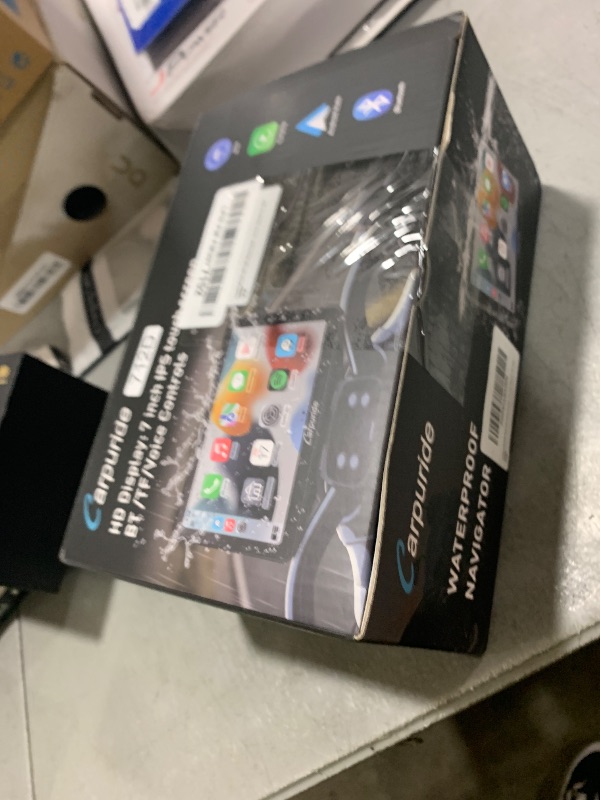 Photo 1 of Carpuride W712D Motorcycle Carplay Screen with HD 1080 Dual Dash Cam, Wireless Car Play and Android Auto, 7" Waterproof Rotatable Navigation Touchscreen, Loop Recording, Bluetooth, Wired Controller