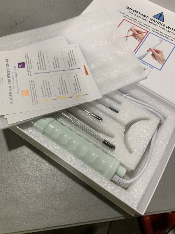 Photo 1 of NuDerma Professional Skin Therapy Wand - Portable Skin Therapy Machine with 6 Neon & Argon Wands – Boost Your Skin – Clear Firm & Tighten