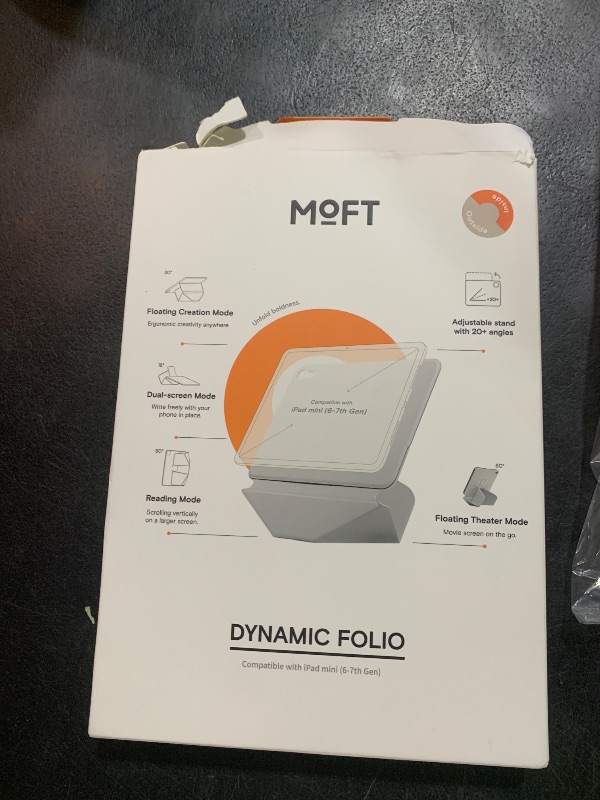 Photo 1 of MOFT Dynamic Folio Case for iPad mini 7 A17 Pro 2024 & iPad mini 6th A15 2021, 8.3 Inch Silm Magnetic Stand Case with 20+ Viewing Angles, Auto Wake/Sleep, Ultra Thin,Beach White x Terracotta