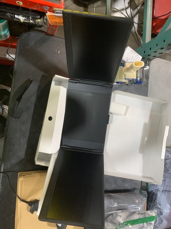 Photo 1 of FEZOBR Laptop Screen Extender, 14'' FHD 1080P IPS Portable Monitor for Laptop, Triple Screen Extender Monitor Plug-Play for Mac/Windows/Chrome, Fit 13”-17.3” Laptops