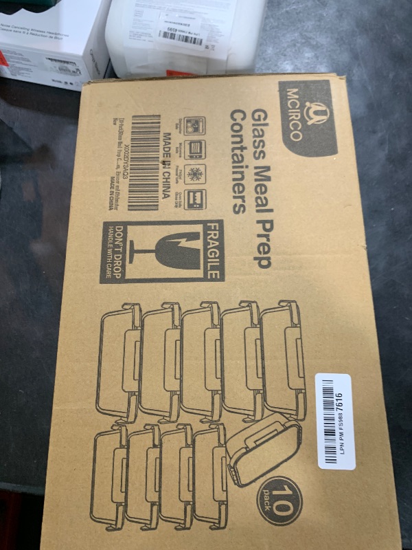 Photo 1 of [10-Pack] Glass Meal Prep Containers with Lids, MCIRCO Food Storage Containers with Snap Locking Lids, Airtight Lunch Containers, Microwave, Oven, Freezer and Dishwasher