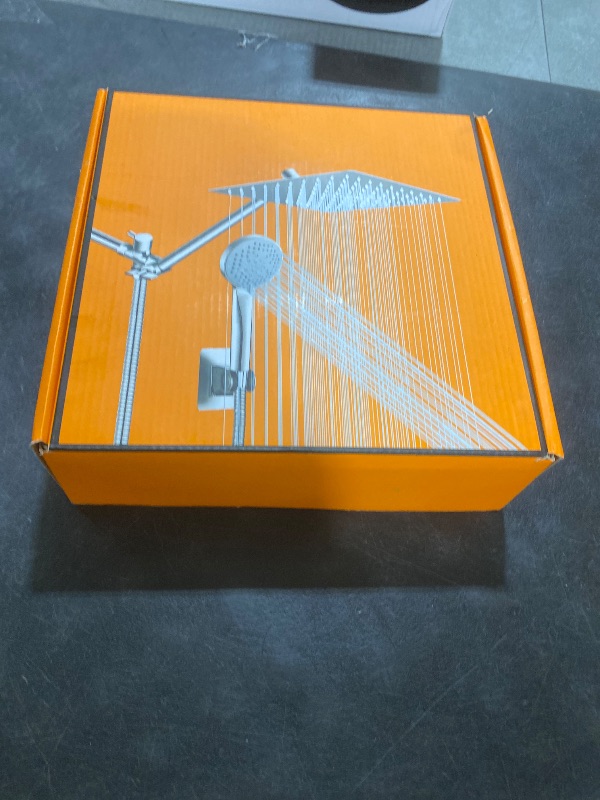 Photo 1 of 10 inch Rainfall Shower Head Combo Stainless Steel, THE FIRST WATERFALL mode, 10 Inch Rain Shower Head with Handheld 6 Spray Modes High Pressure, Overhead Shower Adjustable Extension Arm,Chrome